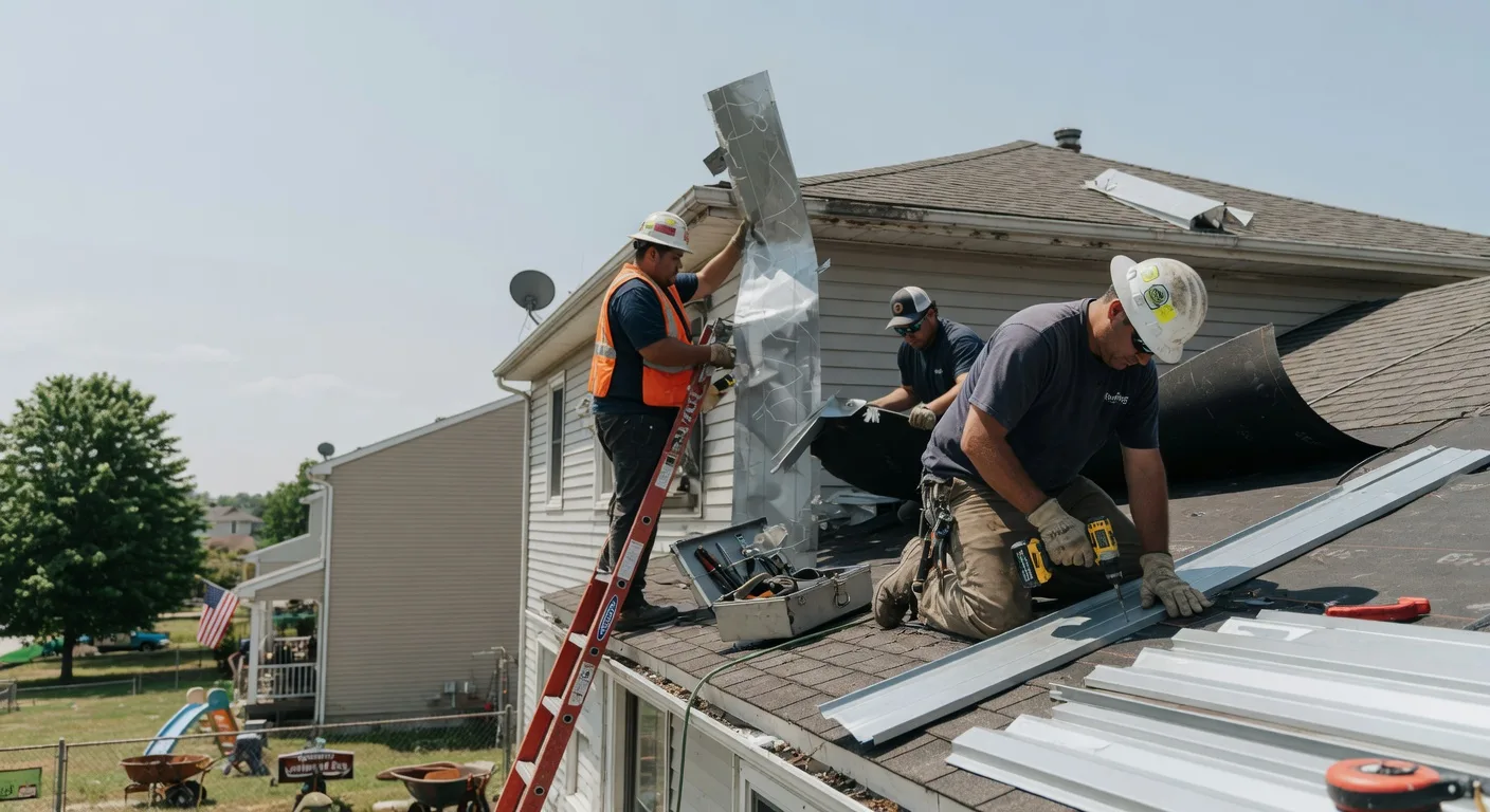Storm Damage Metal Roof Repair in Wilkesville, OH